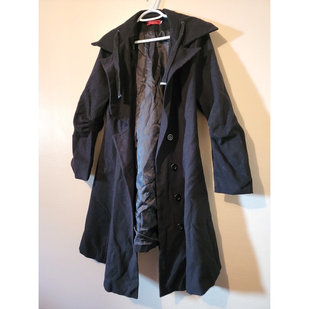 Black Flared Trench Coat